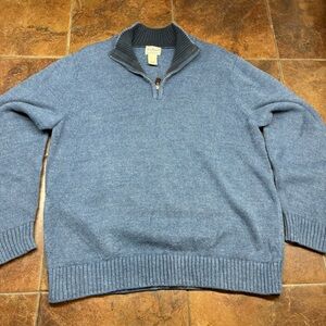 L.L. Bean Men's Blue Half-Zip Sweater